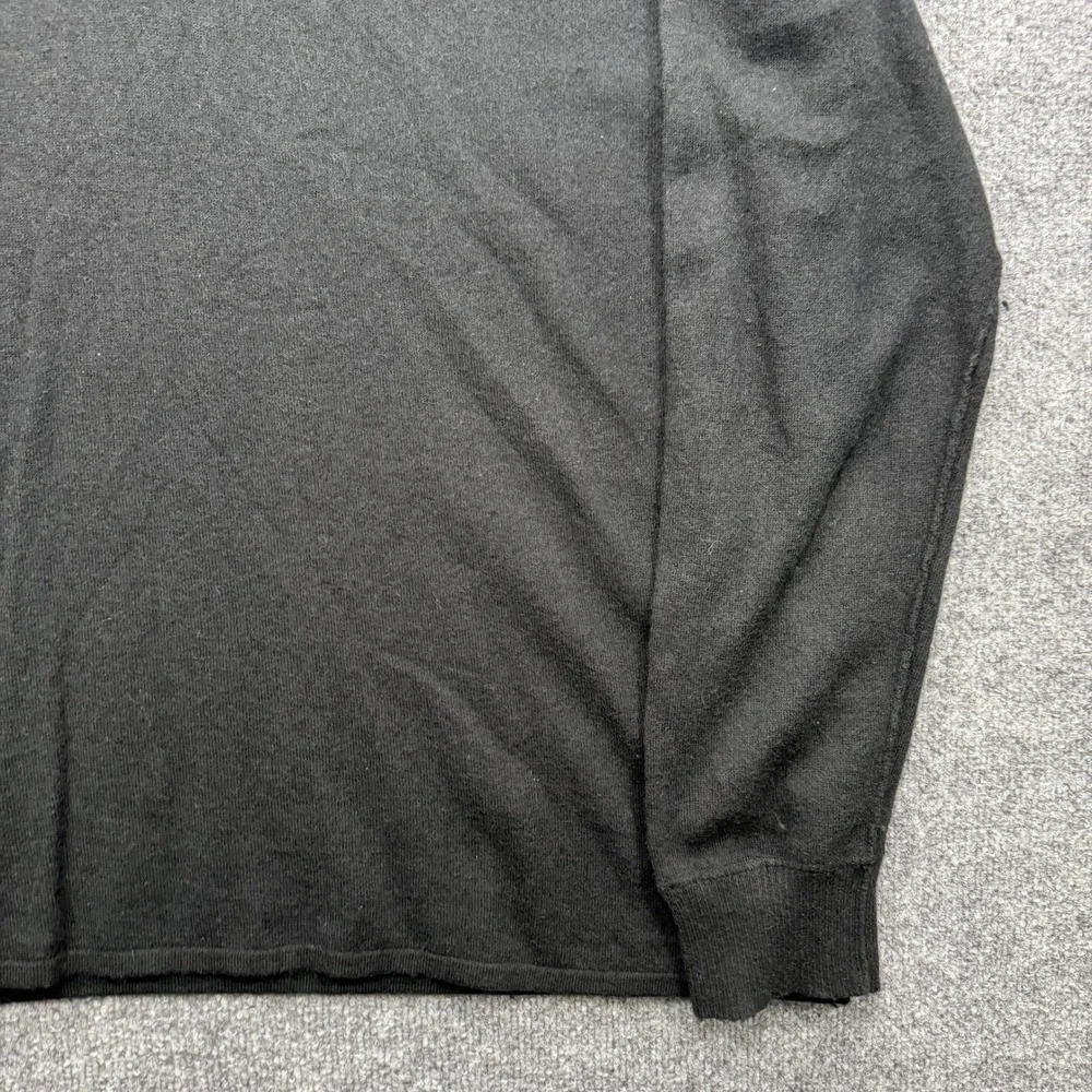 The North Face Quarter Zip Sweater Mens XXL Black Long Sleeve Wool Blend Casual